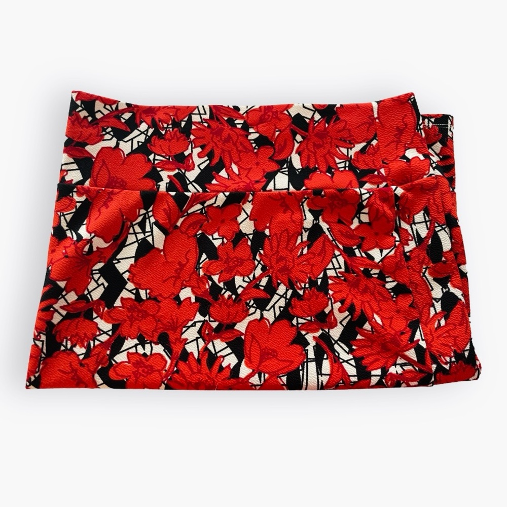 Women’s Red, Black & White Stretchy Pencil Skirt